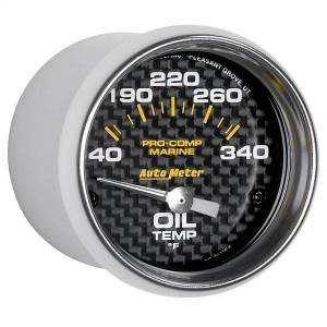 Autometer - AutoMeter GAUGE OIL TEMP 2 1/16in. 140-300deg.F ELECTRIC MARINE CARBON FIBER - 200764-40 - Image 3