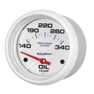 Autometer - AutoMeter GAUGE OIL TEMP 2 5/8in. 140-300deg.F ELECTRIC MARINE WHITE - 200765 - Image 2