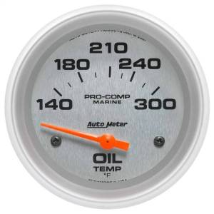 Autometer - AutoMeter GAUGE OIL TEMP 2 5/8in. 140-300deg.F ELECTRIC MARINE SILVER - 200765-33 - Image 1