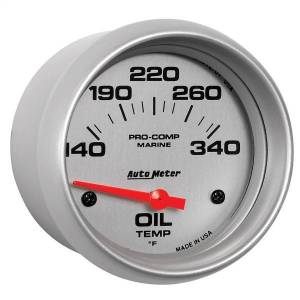 Autometer - AutoMeter GAUGE OIL TEMP 2 5/8in. 140-300deg.F ELECTRIC MARINE SILVER - 200765-33 - Image 3