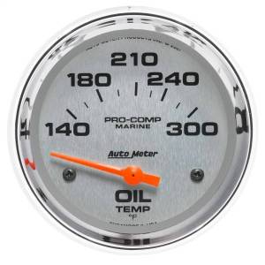 Autometer - AutoMeter GAUGE OIL TEMP 2 5/8in. 140-300deg.F ELECTRIC MARINE CHROME - 200765-35 - Image 1