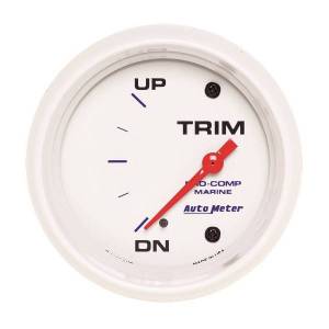 AutoMeter GAUGE TRIM LEVEL 2 5/8in. 0ODOWN-90OUP ELECTRIC MARINE WHITE - 200767