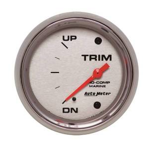 AutoMeter GAUGE TRIM LEVEL 2 5/8in. 0ODOWN-90OUP ELECTRIC MARINE CHROME - 200767-35