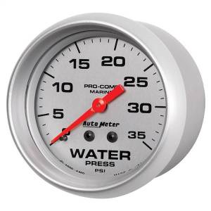 Autometer - AutoMeter GAUGE WATER PRESS 2 5/8in. 35PSI MECHANICAL MARINE SILVER - 200773-33 - Image 2
