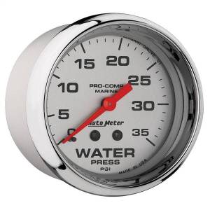 Autometer - AutoMeter GAUGE WATER PRESS 2 5/8in. 35PSI MECHANICAL MARINE CHROME - 200773-35 - Image 3