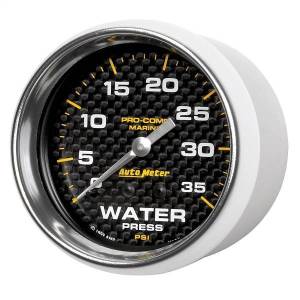 Autometer - AutoMeter GAUGE WATER PRESS 2 5/8in. 35PSI MECHANICAL MARINE CARBON FIBER - 200773-40 - Image 2