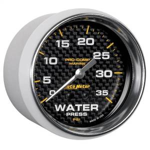 Autometer - AutoMeter GAUGE WATER PRESS 2 5/8in. 35PSI MECHANICAL MARINE CARBON FIBER - 200773-40 - Image 3