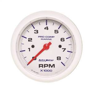AutoMeter GAUGE TACHOMETER 3 3/8in. 8K RPM MARINE WHITE - 200779
