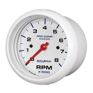 Autometer - AutoMeter GAUGE TACHOMETER 3 3/8in. 8K RPM MARINE WHITE - 200779 - Image 2