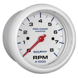 Autometer - AutoMeter GAUGE TACHOMETER 3 3/8in. 8K RPM MARINE WHITE - 200779 - Image 3