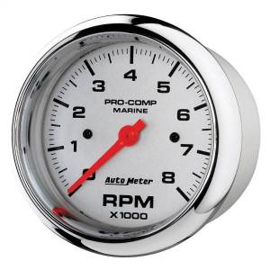 Autometer - AutoMeter GAUGE TACHOMETER 3 3/8in. 8K RPM MARINE CHROME - 200779-35 - Image 2