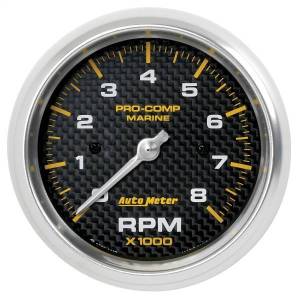 AutoMeter GAUGE TACHOMETER 3 3/8in. 8K RPM MARINE CARBON FIBER - 200779-40