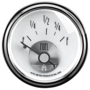AutoMeter GAUGE FUEL LEVEL 2 1/16in. 0OE TO 90OF ELEC PRESTIGE PEARL - 2015