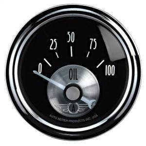 AutoMeter GAUGE OIL PRESS 2 1/16in. 100PSI ELEC PRESTIGE BLK. DIAMOND - 2028