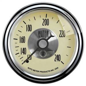 AutoMeter GAUGE WATER TEMP 2 1/16in. 240deg.F MECH PRESTIGE ANTQ. IVORY - 2032