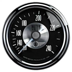 AutoMeter GAUGE WATER TEMP 2 1/16in. 240deg.F MECH PRESTIGE BLK. DIAMOND - 2033