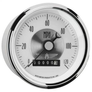 Autometer - AutoMeter GAUGE SPEEDO 3 3/8in. 120MPH ELEC. PROGRAM W/WHEEL ODO PRESTIGE PEARL - 2085 - Image 4