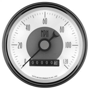 Autometer - AutoMeter GAUGE SPEEDO 3 3/8in. 120MPH ELEC. PROGRAM W/WHEEL ODO PRESTIGE PEARL - 2085 - Image 6