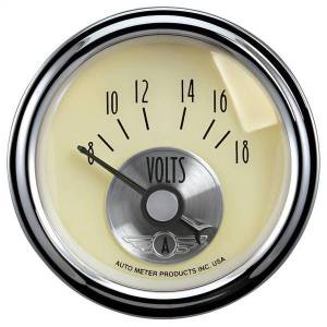 AutoMeter GAUGE VOLTMETER 2 1/16in. 18V ELEC PRESTIGE ANTQ. IVORY - 2092