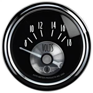 AutoMeter GAUGE VOLTMETER 2 1/16in. 18V ELEC PRESTIGE BLK. DIAMOND - 2093