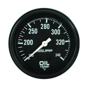 AutoMeter GAUGE OIL TEMPERATURE 2 5/8in. 100-340deg.F MECHANICAL BLACK AUTOGAGE - 2314
