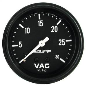 AutoMeter GAUGE VACUUM 2 5/8in. 30INHG MECHANICAL BLACK AUTOGAGE - 2317