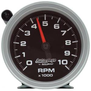 AutoMeter GAUGE TACH 3 3/4in. 10K RPM PEDESTAL W/EXT SHIFT LIGHT BLK DIAL BLK CASE A - 233908