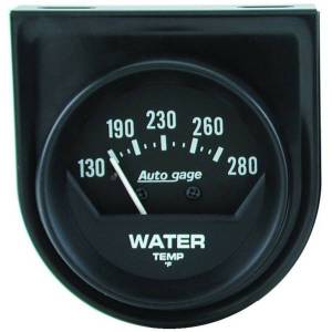 AutoMeter GAUGE CONSOLE WATER TEMP 2in. 280deg.F MECH SHORT SWEEP BLACK AUTOGAGE - 2361