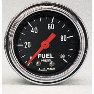AutoMeter GAUGE FUEL PRESSURE 2 1/16in. 100PSI MECHANICAL TRADITIONAL CHROME - 2412