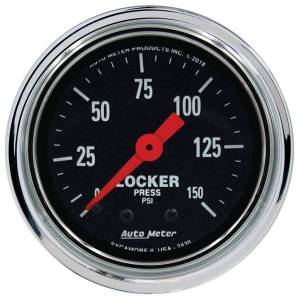 AutoMeter GAUGE AIR LOCKER PRESS 2 1/16in. 150PSI MECHANICAL TRADITIONAL CHROME - 2430