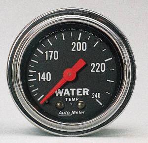 AutoMeter GAUGE WATER TEMP 2 1/16in. 120-240deg.F MECHANICAL TRADITIONAL CHROME - 2432