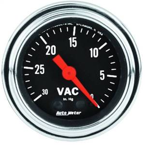 AutoMeter GAUGE VACUUM 2 1/16in. 30INHG MECHANICAL TRADITIONAL CHROME - 2484