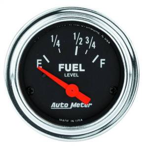 AutoMeter GAUGE FUEL LEVEL 2 1/16in. 16OE TO 158OF ELEC TRADITIONAL CHROME - 2518