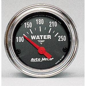 AutoMeter GAUGE WATER TEMP 2 1/16in. 100-250deg.F ELECTRIC TRADITIONAL CHROME - 2532