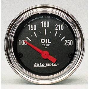 AutoMeter GAUGE OIL TEMP 2 1/16in. 100-250deg.F ELECTRIC TRADITIONAL CHROME - 2542