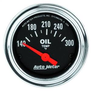 AutoMeter GAUGE OIL TEMP 2 1/16in. 140-300deg.F ELECTRIC TRADITIONAL CHROME - 2543