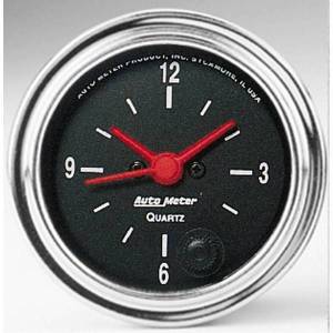 AutoMeter GAUGE CLOCK 2 1/16in. 12HR ANALOG TRADITIONAL CHROME - 2585