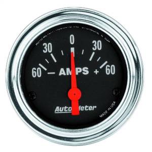 AutoMeter GAUGE AMMETER 2 1/16in. 60A ELECTRIC TRADITIONAL CHROME - 2586