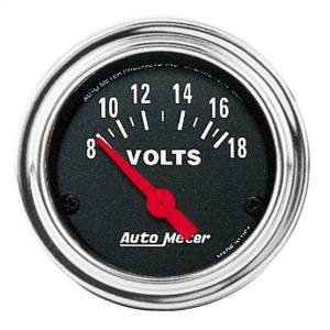 AutoMeter GAUGE VOLTMETER 2 1/16in. 18V ELEC TRADITIONAL CHROME - 2592