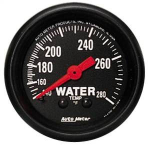 AutoMeter GAUGE WATER TEMP 2 1/16in. 140-280deg.F MECHANICAL Z-SERIES - 2606