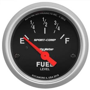 AutoMeter GAUGE FUEL LEVEL 2 1/16in. 73OE TO 10OF(AFTERMARKET LINEAR) ELEC SPORT-COMP - 3319