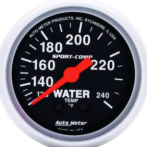 AutoMeter GAUGE WATER TEMP 2 1/16in. 120-240deg.F MECHANICAL SPORT-COMP - 3332