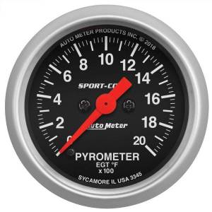 AutoMeter GAUGE PYROMETER (EGT) 2 1/16in. 2000deg.F DIGITAL STEPPER MOTOR SPORT-COMP - 3345