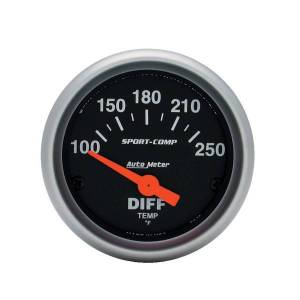AutoMeter GAUGE DIFFERENTIAL TEMP 2 1/16in. 100-250deg.F ELECTRIC SPORT-COMP - 3349