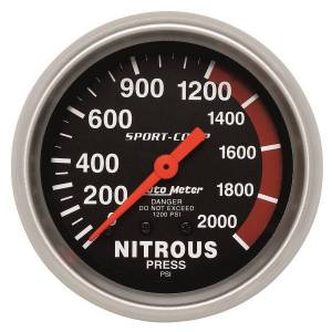 AutoMeter GAUGE NITROUS PRESSURE 2 5/8in. 2000PSI MECHANICAL SPORT-COMP - 3428