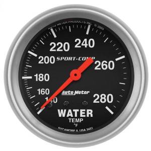 AutoMeter GAUGE WATER TEMP 2 5/8in. 140-280deg.F MECHANICAL SPORT-COMP - 3431
