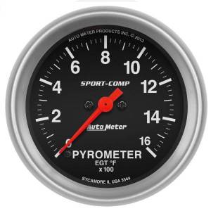 AutoMeter GAUGE PYROMETER (EGT) 2 5/8in. 1600deg.F DIGITAL STEPPER MOTOR SPORT-COMP - 3544