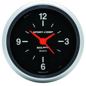 AutoMeter GAUGE CLOCK 2 5/8in. 12HR ANALOG SPORT-COMP - 3585