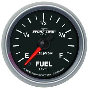 AutoMeter GAUGE FUEL LEVEL 2 1/16in. 0-280O PROGRAMMABLE SPORT-COMP II - 3610