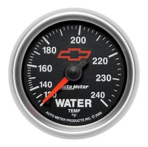 AutoMeter GAUGE WATER TEMP 2 1/16in. 120-240deg.F MECHANICAL CHEVY RED BOWTIE BLACK - 3632-00406